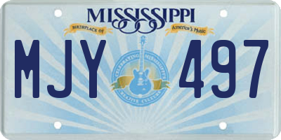 MS license plate MJY497