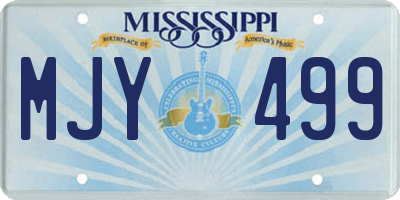 MS license plate MJY499