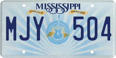 MS license plate MJY504