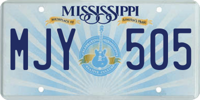 MS license plate MJY505