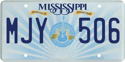 MS license plate MJY506