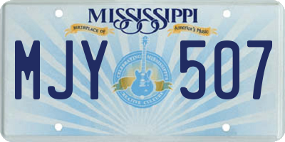 MS license plate MJY507