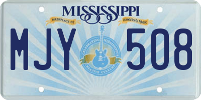 MS license plate MJY508