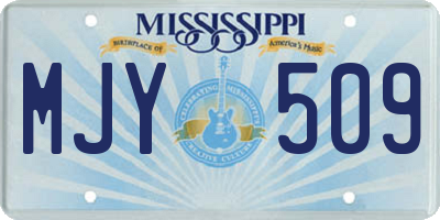 MS license plate MJY509