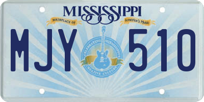 MS license plate MJY510
