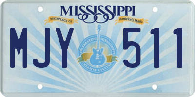 MS license plate MJY511