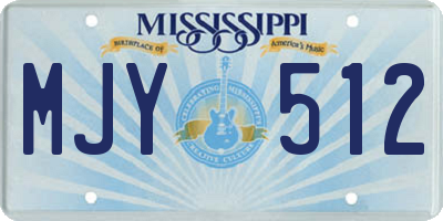 MS license plate MJY512
