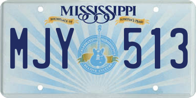 MS license plate MJY513