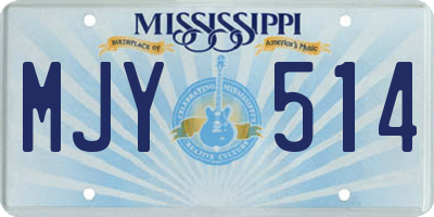 MS license plate MJY514