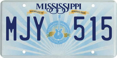 MS license plate MJY515