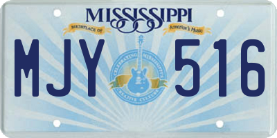MS license plate MJY516