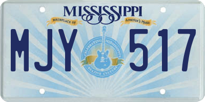 MS license plate MJY517