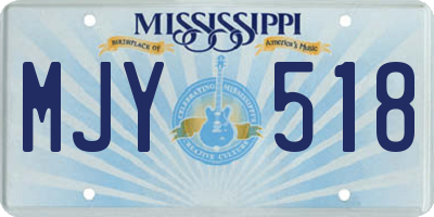 MS license plate MJY518