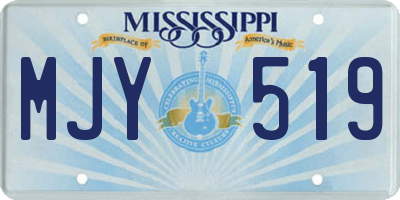 MS license plate MJY519
