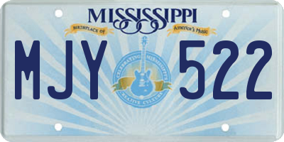 MS license plate MJY522