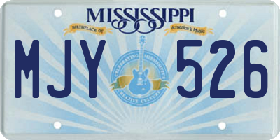 MS license plate MJY526
