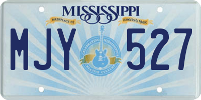 MS license plate MJY527
