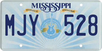 MS license plate MJY528