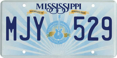 MS license plate MJY529