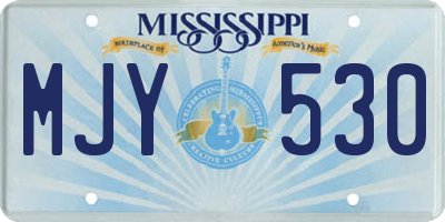 MS license plate MJY530