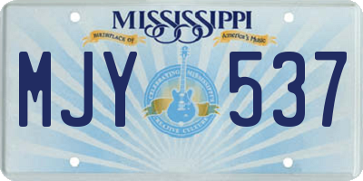 MS license plate MJY537
