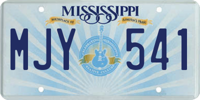 MS license plate MJY541