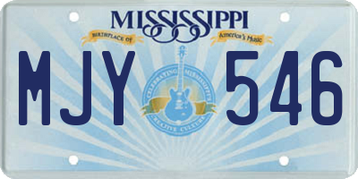 MS license plate MJY546