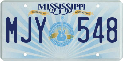 MS license plate MJY548