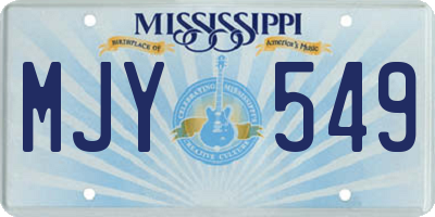 MS license plate MJY549