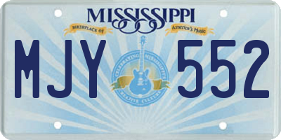 MS license plate MJY552