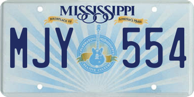MS license plate MJY554