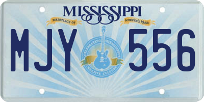 MS license plate MJY556