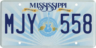 MS license plate MJY558