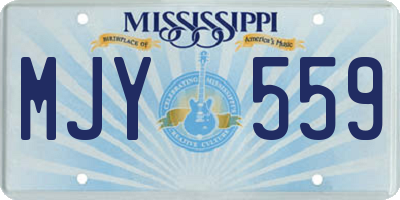 MS license plate MJY559