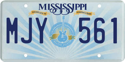 MS license plate MJY561