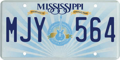 MS license plate MJY564