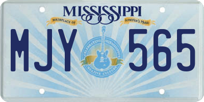 MS license plate MJY565