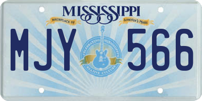 MS license plate MJY566
