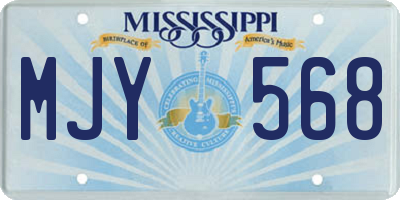 MS license plate MJY568