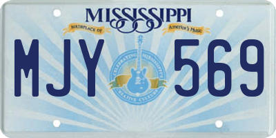 MS license plate MJY569