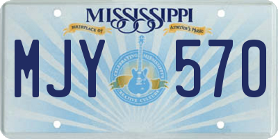MS license plate MJY570