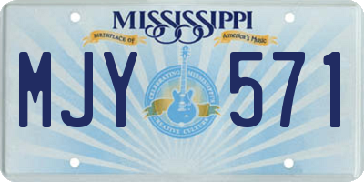 MS license plate MJY571
