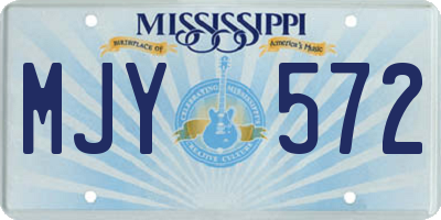 MS license plate MJY572