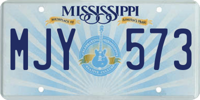 MS license plate MJY573