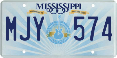 MS license plate MJY574
