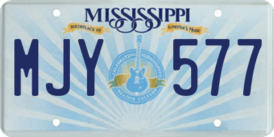 MS license plate MJY577