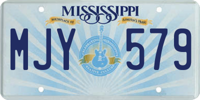 MS license plate MJY579