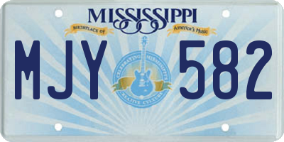 MS license plate MJY582