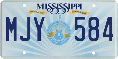 MS license plate MJY584