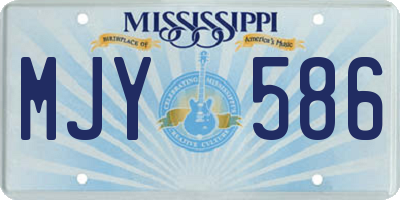 MS license plate MJY586